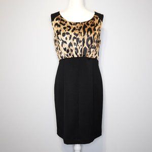 The Limited Black/Animal Print Sleeveless Dress